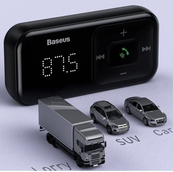 Transmiter FM BASEUS T typed S-16 bluetooth 5.0 MP3 + ładowarka samochodowa 2x USB