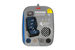 Poduszka na siedzenie z drewnianych koralików LAMPA Evoluzione szara, mata na fotel samochodowy