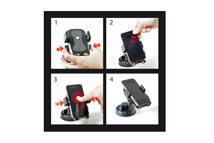 Uchwyt na telefon LAMPA Easy-Lock mocowanie przyssawką