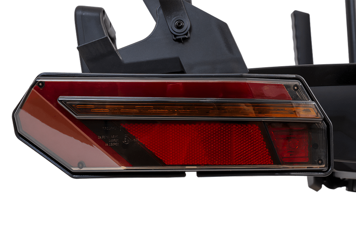 Inter Pack Velox 2 LED - składany bagażnik rowerowy na hak na 2 rowery ze światłami LED (czarny)