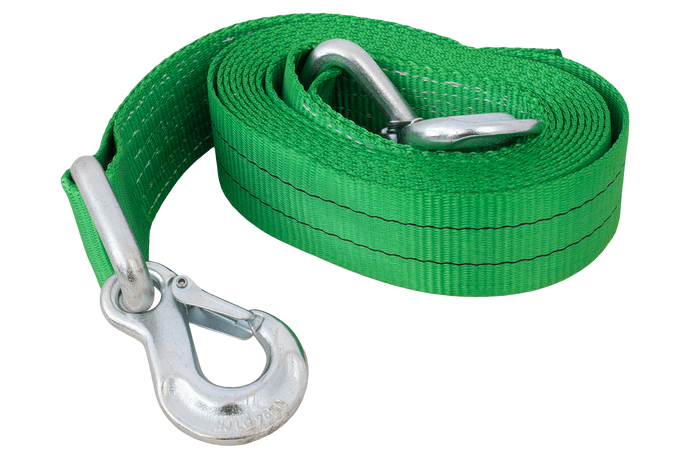 Linka holownicza z hakami HILLS pas holowniczy 5m/60mm/6t zielony