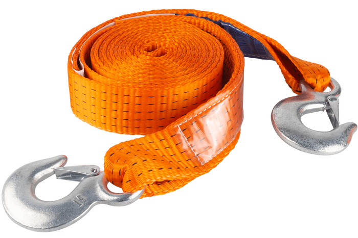 Linka holownicza z hakami HERMON pas holowniczy 4,5m/50mm/5t pomarańczowy