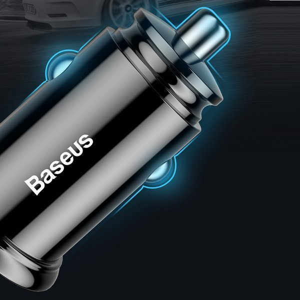 Ładowarka samochodowa BASEUS Circular Plastic USB-A, USB-C 30W