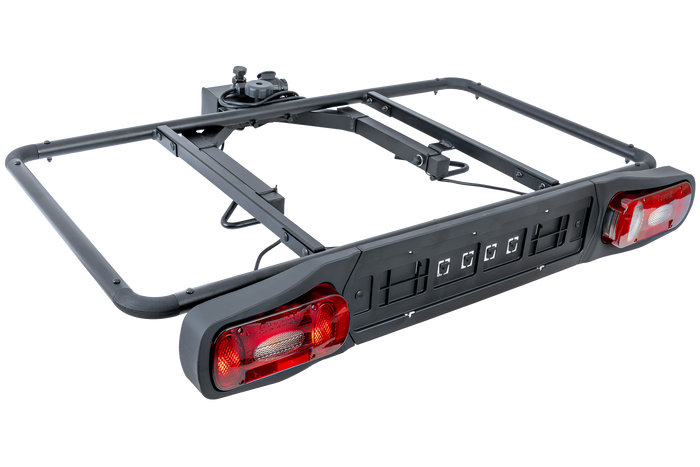Platforma z boxem na hak + adapter do przewozu 3 rowerów Inter Pack Re-Cargo