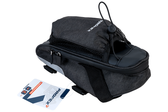 Torba pod siodełko rowerowe z kieszenią na bidon PROFEX 82318 Long Black Lux