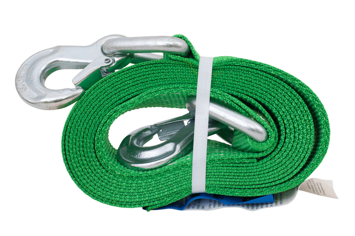 Linka holownicza z hakami HILLS pas holowniczy 5m/60mm/6t zielony