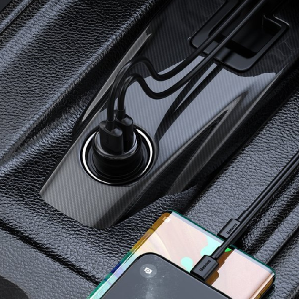Transmiter FM BASEUS T typed S-16 bluetooth 5.0 MP3 + ładowarka samochodowa 2x USB