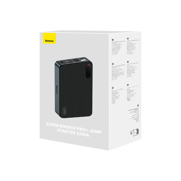 Power Bank rozrusznik BASEUS Super Energy Pro+ Jump Starter 12V 12000mAh 1200A + ładowarka USB