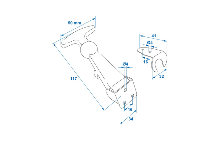 Zaczep gumowy z hakiem ProPlus 342121 długość 12cm