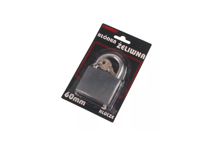 Kłódka żeliwna 60mm HERMON średnica ucha 8mm