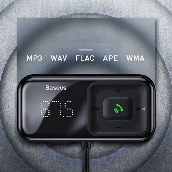 Transmiter FM BASEUS T typed S-16 bluetooth 5.0 MP3 + ładowarka samochodowa 2x USB