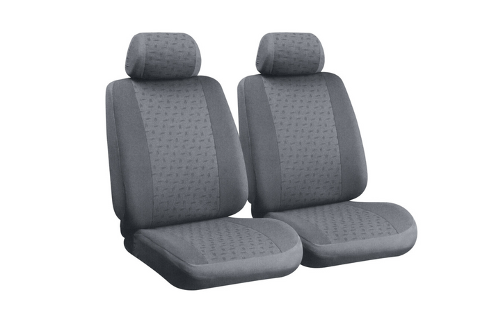 Komplet pokrowców na fotele samochodowe LAMPA Glamur szare, na przednie siedzenia