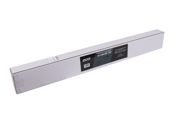 Bagażnik dachowy Eco Alubase 120 - uniwersalny bagażnik aluminiowy na relingi otwarte (czarny)