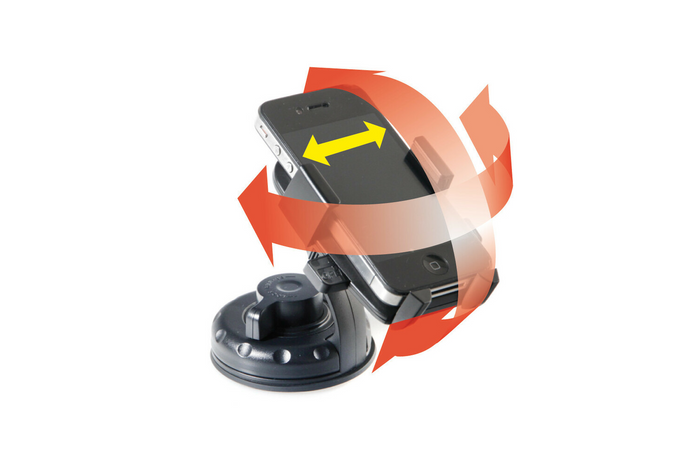 Uchwyt na telefon LAMPA Easy-Lock mocowanie przyssawką