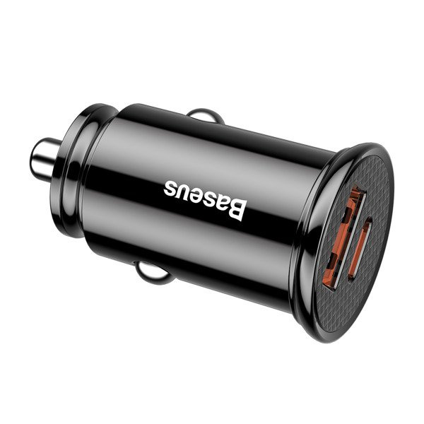 Ładowarka samochodowa BASEUS Circular Plastic USB-A, USB-C 30W