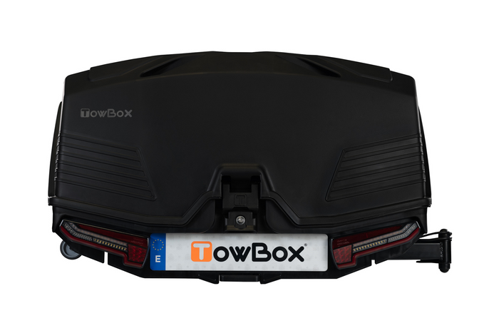 Towbox Camper Alpha czarny LED (short) - bagażnik box montowany na hak