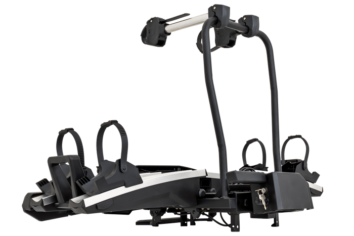 Inter Pack Velox 2 LED - składany bagażnik rowerowy na hak na 2 rowery ze światłami LED