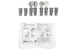 Zestaw zamków i kluczy Atera (8 szt. + 2 klucze)  083012