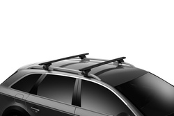 Bagażnik dachowy na relingi Thule Wingbar Evo Black 7111 + Thule Evo Raised Rail 7104