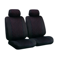 Komplet pokrowców na fotele samochodowe LAMPA Glamur czarne, na przednie siedzenia