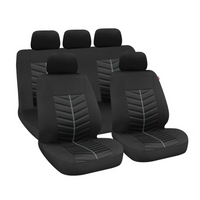 Komplet pokrowców na fotele samochodowe LAMPA Rapid czarno/szare, na przednie i tylne siedzenia