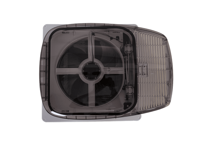 Wentylator dachowy automatyczny PUNDMANN PLUS FAN do kampera z oświetleniem, roletą 400×400mm